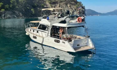 Affordable yacht rental visiting beautiful bays around Kemer, including Phaselis.