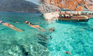 Eastern side of Suluada with its shallow cove and natural freshwater spring