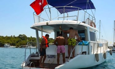 sundeck of private yacht eco no:1 antalya