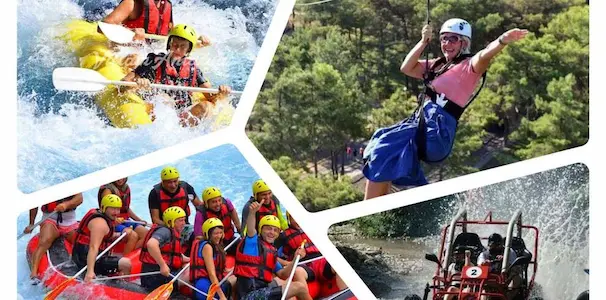 Antalya Rafting Buggy Safari and Zipline Combo Tour at Koprulu Canyon