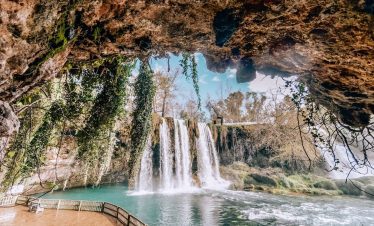 upper Duden Waterfall Duden cave in antalya
