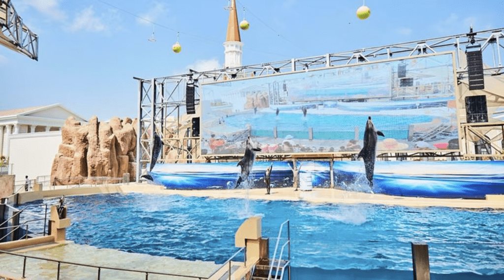 Land of legends Antalya Antalya Theme park Land of legends night show Dolphin show land of legends