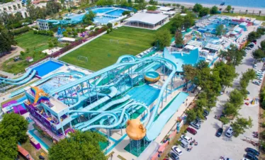 Exciting water slides at Antalya Waterhill Aquapark