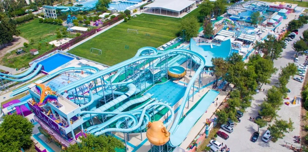 Exciting water slides at Antalya Waterhill Aquapark