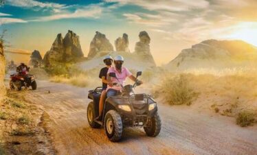 Cappadocia ATV ride, experiencing the unique terrain and breathtaking views of the valleys
