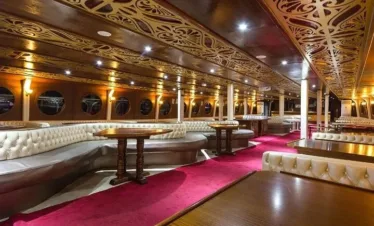 Tourists enjoying swim at Kiriş Bay on pirate boat tour in Antalya