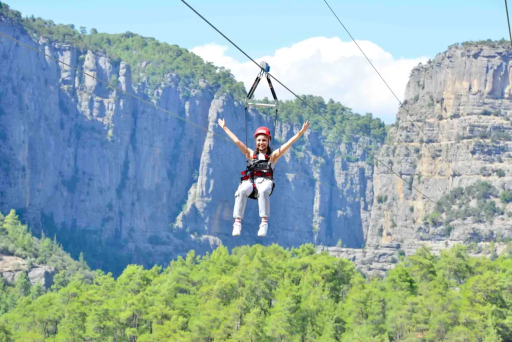 Tazi Canyon Zipline platform in Antalya