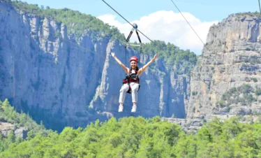 Tazi Canyon Zipline platform in Antalya