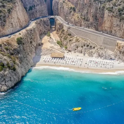 Kaputas Beach turquoise water — Kas day trip from Antalya