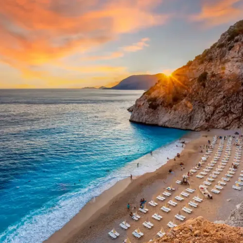 kas Kaputas day trip from Antalya — turquoise canyon beach and ancient Lycian town