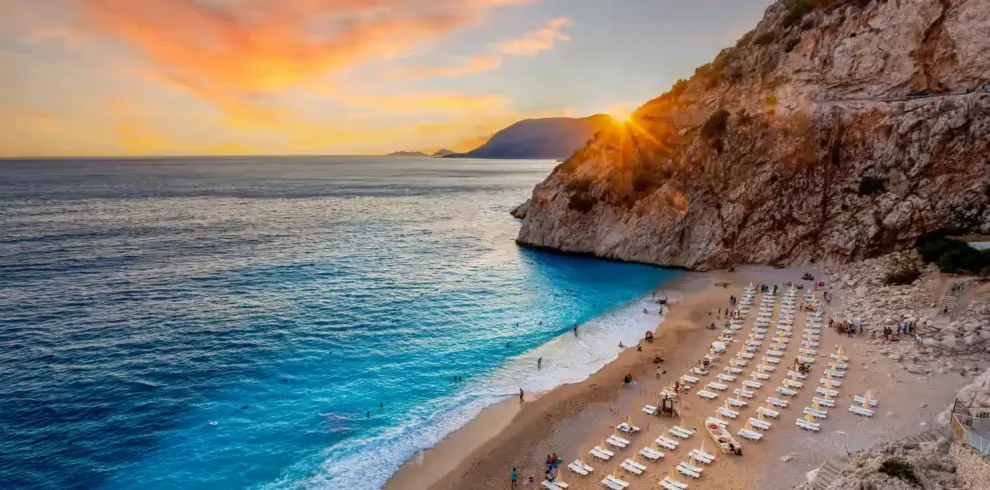 kas Kaputas day trip from Antalya — turquoise canyon beach and ancient Lycian town
